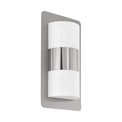 Abbildung von Eglo 98085 LED Outdoor Wandleuchte CISTIERNA edelstahl weiß E27 L:18cm H:35cm T:9cm IP44 dimmbar
