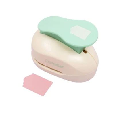 Abbildung von Craftelier 5,1 cm (2 Zoll) Etiketten Locher auf Papier und Karton Speziell für Scrapbooking Bastelarbeiten Größe ca. 10 x 6,5