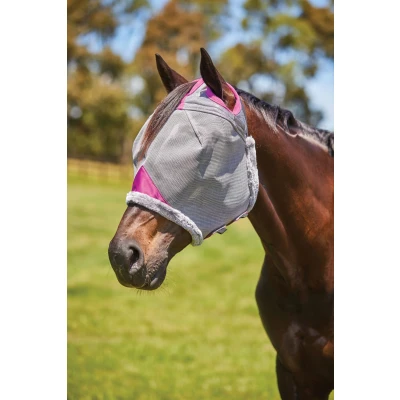 Abbildung von Weatherbeeta Fliegenmaske Comfitec Deluxe Durable Mesh Grau/LilaVerkauft von Agradi