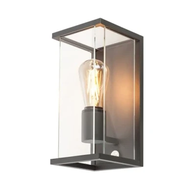 Abbildung von SLV Wandlampe QUADRULO für die effektvolle Außenbeleuchtung von Wänden und Hauseingang Wandstrahler, Wandleuchte, Aussenleuchte, Gartenlampe, Wegeleuchte E27, 15W max