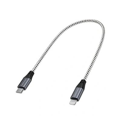 Abbildung von CableCreation USB C Lightning Kabel Kurz 30cm, [MFi Zertifiziert] iPhone ladekabel, Schnellladekabel für 14/14 Pro Max/13/13 Pro/11/11 Pro/X/XS/XS Max/XR/ 8 Plus/iPad/Airpods Pro, usw.