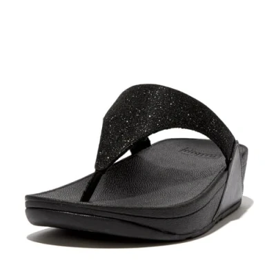 Abbildung von Fitflop Zehentrenner »LULU SHIMMERLUX TOE POST SANDALS«, Keilabsatz, Sommerschuh, Schlappen in schimmernder Optik