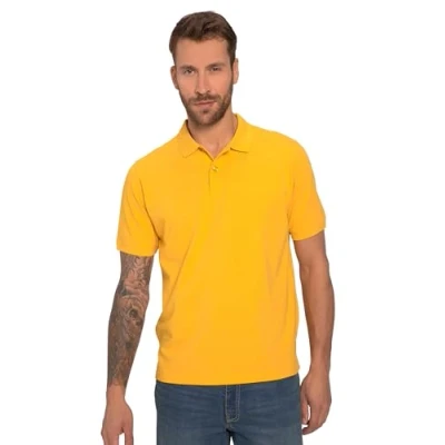 Abbildung von JP 1880 Herren große Größen Übergrößen Menswear L 8XL Poloshirt, Basic, Halbarm, Piqué, bis 10XL Amber gelb 5XL 702560620