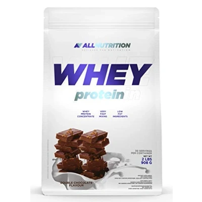Abbildung von ALLNUTRITION WPC Whey Protein Pulver mit Aminosäuren Eiweiss Fettarmes Proteinpulver Isolate für Muskelaufbau und Erholung nach dem Fitness 908g Double Chocolate