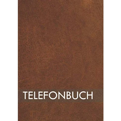 Abbildung von Telefonbuch Braun: zum Eintragen von Adressen, Telefonnummern &amp; Geburtstagen mit Register A Z im großen Din A4 Format