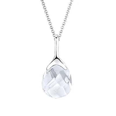 Abbildung von Elli Halskette Damen Klassisch Tropfen mit Bergkristall in 925 Sterling Silber