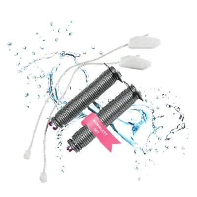 Abbildung von Lichtblau Türscharnierfedern 130mm x 25mm + Seilzüge 315mm I 00754873 754873 Farbcode Rosa Türfeder Geschirrspüler Spülmaschinen Ersatzteile für Neff Constructa Siemens Balay Bosch