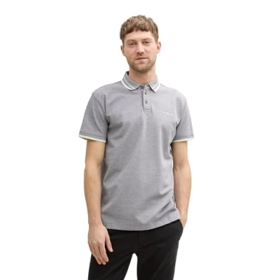 Abbildung von TOM Tailor MIT Stretch Poloshirt, Herren, Größe: XL, Tarmac grey white two tone