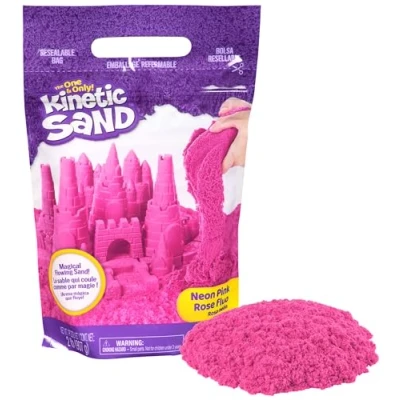 Abbildung von Kinetic Sand Beutel Pink, 907 g magischer aus Schweden für sauberes, kreatives Indoor Sandspiel, Kinder ab 3 Jahren