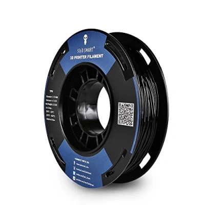 Abbildung von SainSmart Kleine Spule 1.75mm TPU Flexible 3D Filament 250g, Maßgenauigkeit +/ 0,05 mm, Shore 95A (Black)