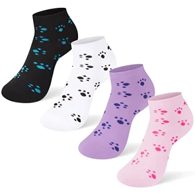 Abbildung von L&amp;K II 12 Paar Damen Sneaker socken kurze sportsocken Freizeitsocken Mädchen Füßlinge Baumwolle Frühling Sommer mit Streifte Ringel Punkte Muster 92279 N 39 42