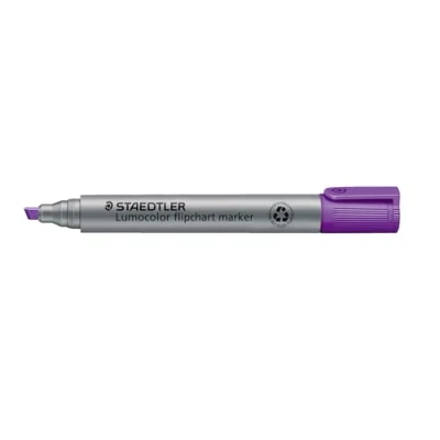 Abbildung von Staedtler 356 B 6 Lumocolor Flipchartmarker Keilspitze, 2 oder 5 mm, 10 Stück, violett