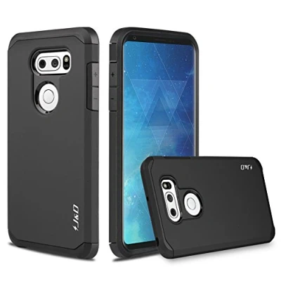 Abbildung von J&amp;D Kompatibel für LG V30 Hülle, [ArmorBox] [Doppelschicht] [Heavy Duty Schutz] Hybrid Stoßfest Schutzhülle Schwarz