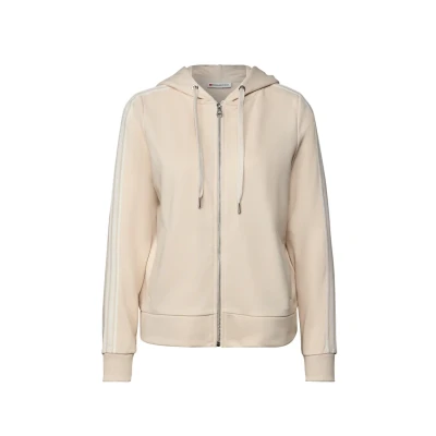 Abbildung von Street One Kapuzenjacke MIT Dekotape Sweatjacke, Damen, Größe: 38, Beige