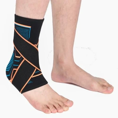 Abbildung von VITTO Sprunggelenkbandage, Fußbandage bei Bandschäden, Schwachen Gelenken, Verstauchtem Gelenks und Arthritis (mit Riemen, S)