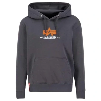 Abbildung von Alpha Industries Basic Kapuzenpullover, Herren, Größe: Small, Vintage grey