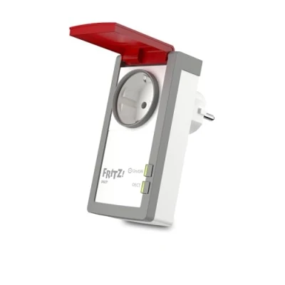 Abbildung von AVM FRITZ!DECT 210 International, intelligente Steckdose mit Spritzwasserschutz, internationale Version, 6,5 x 3,6 12,7 cm