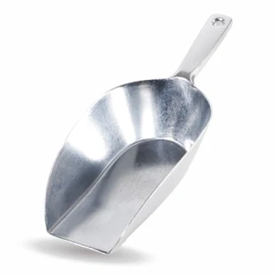 Abbildung von Kerafactum Teeschaufel handliche Schippe Mehlschaufel Sackschaufel kleine Futterschaufel Sack Futter Mehl Zucker Tee Schaufel Schütte nicht rostend 180 mm glänzende Ausführung 90 ml