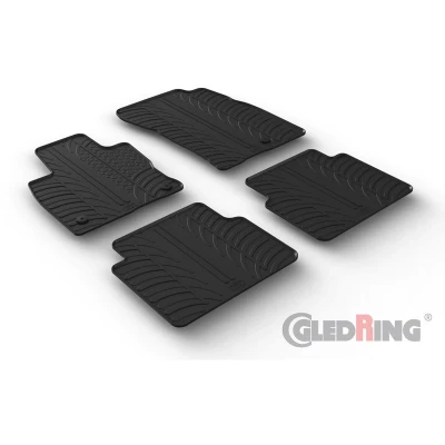 Abbildung von Gledring 0765 Fußmattensatz Gummi vorne und hinten 4 schwarz 750mm 550mm FORD: Kuga Mk3