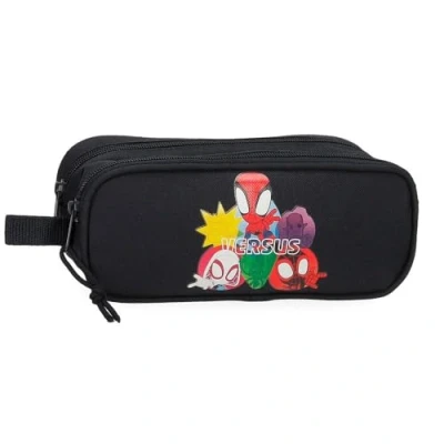 Abbildung von Joumma Marvel Versus Spidey Doppeletui, Schwarz, 23 x 9 7 cm, Polyester, 1,45 l, Talla única, Doppelmäppchen