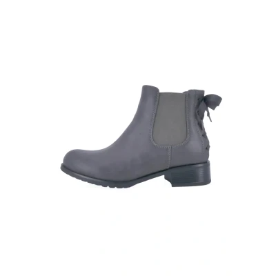 Abbildung von Elara Damen Stiefeletten Chelsea Boots mit Schleife Chunkyrayan P F916 Grey 39