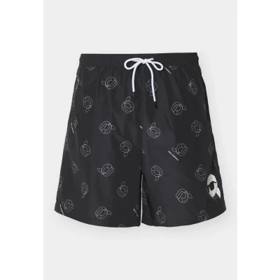 Abbildung von KARL Lagerfeld IKON Boardshorts Badeshorts, Herren, Größe: Medium, Black