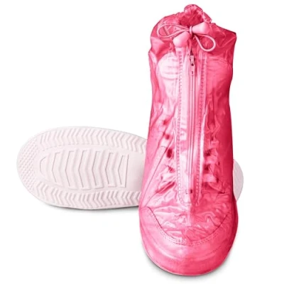 Abbildung von SULPO Schuhüberzieher Wasserdicht Regenschutz Schuhe Überzieher Regenüberzieher Überschuhe Wiederverwendbare Fahrrad S Rosa