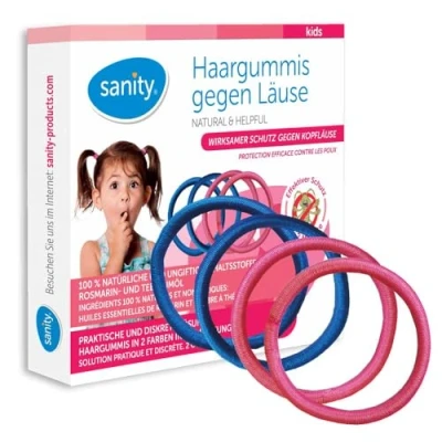 Abbildung von Haargummis gegen Läuse