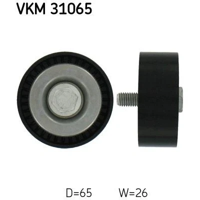 Abbildung von SKF VKM 31065 Umlenkrolle mit Befestigungsmaterial VOLKSWAGEN: Golf 5