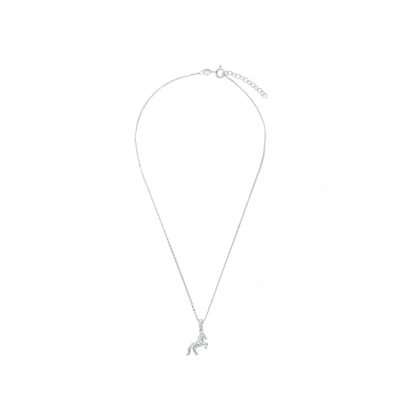 Abbildung von Amor Kette mit Anhänger 925 Sterling Silber Mädchen Kinder Halsschmuck, 35+3 cm, Silber, Pferd, Kommt in Schmuck Geschenk Box, 2021181