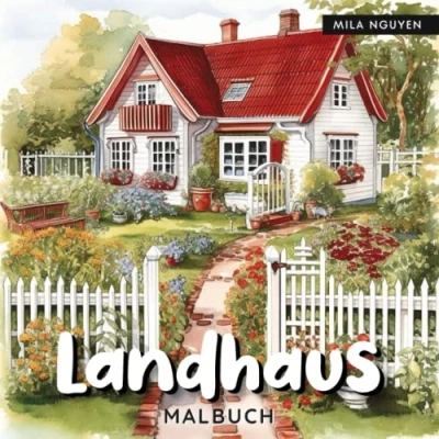 Abbildung von Landhaus Malbuch: Entspannen und Kreativität freien Lauf lassen: Wunderschöne Illustrationen für alle Altersgruppen Fähigkeiten
