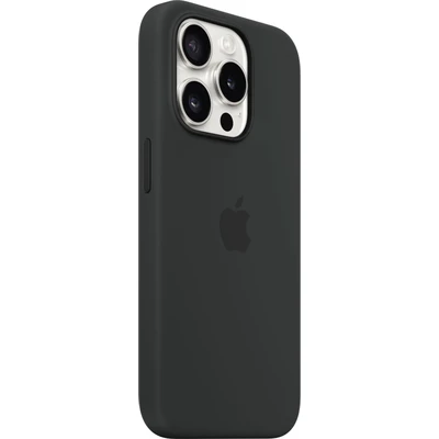Abbildung von Apple iPhone 15 Pro Hülle MagSafe Silikon Original Soft Case/Backcover Handyhülle Schwarz
