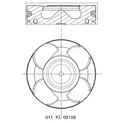 Abbildung von Kolben MAHLE 011 PI 00108 001