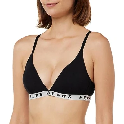 Abbildung von Pepe Jeans LOGO BRA Triangel BH, Damen, Größe: Large, Black