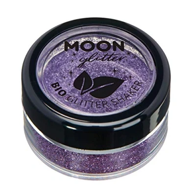 Abbildung von Biologisch abbaubarer Öko Glitter von Moon 100% kosmetischer Bio für Gesicht, Körper, Nägel, Haare und Lippen 5g Lavendel