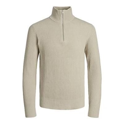 Abbildung von Jack &amp; Jones Jprccperfect HALF ZIP SN Strickpullover, Herren, Größe: Medium, Island fossil
