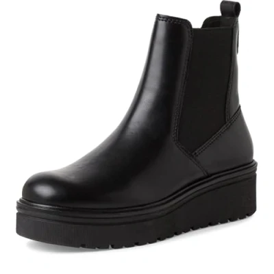 Abbildung von MARCO TOZZI Damen Chelsea Boots mit Plateau Reißverschluss, Schwarz (Black), 36 EU