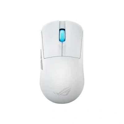 Abbildung von ASUS ROG Harpe Ace Mini White ultraleichte E Sport Gaming Maus (49 Gramm, Micro Switches, SpeedNova Wireless Technologie, USB, 2,4 GHz RF, Bluetooth, AimPoint Pro, 42.000 DPI, 8.000 Hz, weiß)
