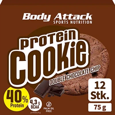 Abbildung von Body Attack Protein Cookie (12x 75g) (Double Chocolate Chip)