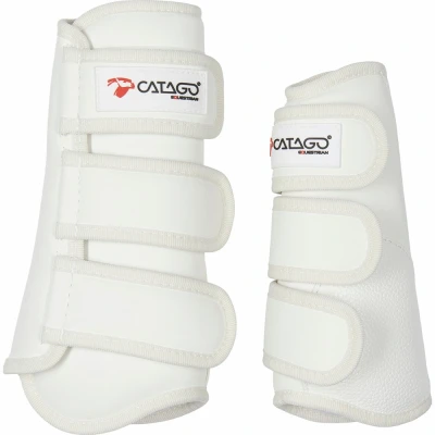 Abbildung von Catago Beinschutz Set von 4 Weiß Vollblut