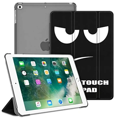 Abbildung von Fintie Hülle für iPad 9.7 Zoll 2018/2017 Ultradünn Schutzhülle mit transparenter Rückseite Abdeckung Cover Auto Schlaf/Wach 9.7&quot; 6. Generation / 5. Generation, Don&#039;t Touch