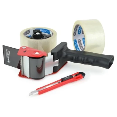 Abbildung von Rapesco 1557 Germ Savvy Antibakteriell, Klebeband Handabroller 960 mit 2 durchsichtigen Rollen