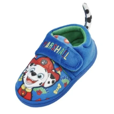 Abbildung von PAW PATROL, Hausschuhe für Jungen oder Mädchen mit Chase und Marshall, Blau, Größe 6 UK, 23 EU
