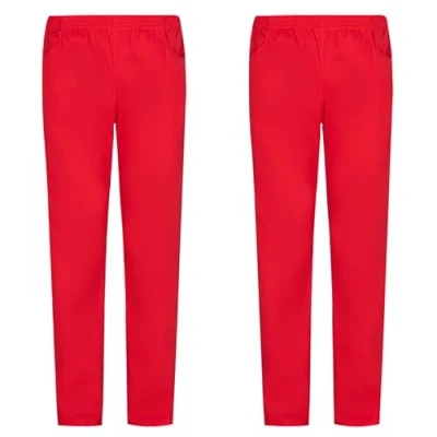 Abbildung von MISEMIYA Packung 2 Stück Unisex SANITÄRHOSE MEDIZINISCHE Uniformen SANITÄR Arbeitshose Ref. 8312 * X Small, Rot