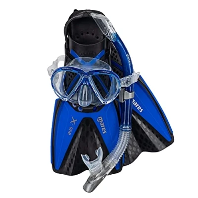 Abbildung von Mares Aquazone Set X One Marea bestehend aus Maske, Schnorchel und Flossen Erwachsene Unisex, Blau, S/M