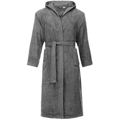 Abbildung von Ladeheid Herren Frottee Bademantel aus 100% Baumwolle LA40 192 (Dunkelgrau 12, M)