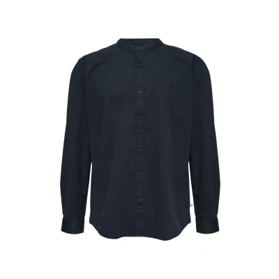 Abbildung von QS Regular FIT Gewaschenes MIT Stickerei Hemd, Herren, Größe: Large, Tiefblau