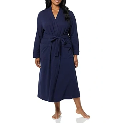 Abbildung von Amazon Essentials Damen Leichter Waffel Bademantel, Lang (Erhältlich In Übergröße), Marineblau, XXL
