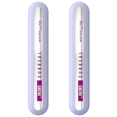 Abbildung von Maybelline New York Mascaras für Wimpernverlängerung, Länge &amp; Volumen, 24 Stunden Halt, The Falsies Surreal, Schwarz, 2 x 10 ml