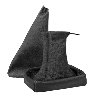 Abbildung von L &amp; P Car Design L&amp;P A0020 1 Set Schaltsack Schaltmanschette + Handbremsmanschette 100% Echtleder Schwarz Ersatzteil für Opel Tigra Twintop